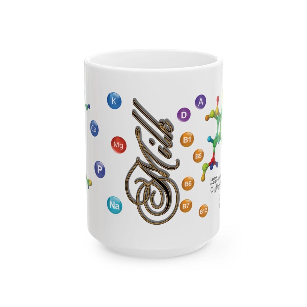 Milk Chemistry Formula Coffee Cup, Science Lover Gift, 11oz Mug, 15oz Mug, Chemistry Teacher Gift, Science Geek Mug,Molecular