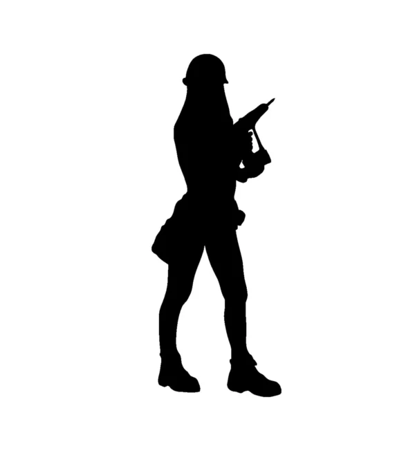 Female Construction Workers Silhouette svg png.Woman Worker svg vector.Girl Builder svg png.Job svg clipart.Labor svg design.People svg se