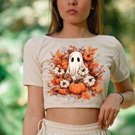 Ghost with Pumpkins png,Halloween png,Spooky Ghost png, Autumn Pumpkins png